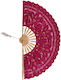 Silk Fashion Handmade Fuchsia Fan 27cm