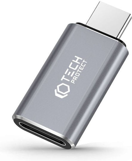 Tech-Protect Ultraboost Konverter USB-C männlich zu Blitzschlag weiblich Gray 1Stück