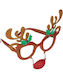 Christmas Glasses with Pattern Reindeer 16x16cm.