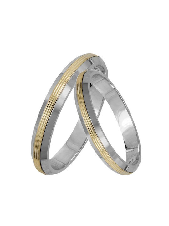 Wedding Ring Bicolour 14K