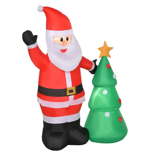Outdoor Inflatable Illuminated Santa Claus Electric Red 150x124x2cm