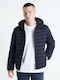 Celio Herren Winter Jacke Lässig Μπλε