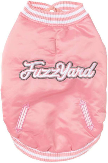 Fuzzyard Hundemantel Rosa Groß mit Rückenlänge 45 cm.
