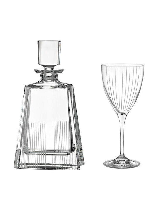 Capolavoro Crystal Wine Decanter with Stopper & Glasses 700ml