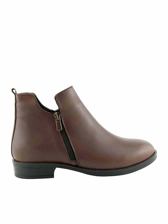 Act Leder Damen Knöchelstiefel Tabac Braun