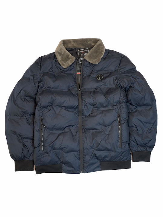 Battery Herren Winter Jacke Lässig Navy