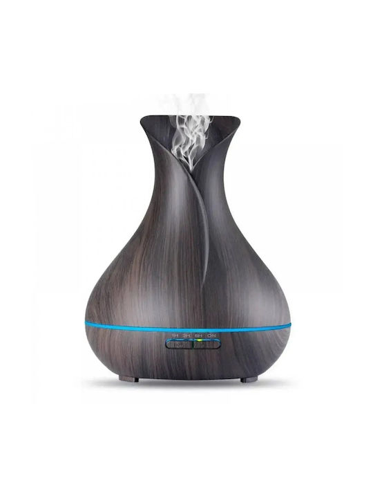 Andowl LED Aromatherapie-Diffusor Ultraschall Gerät Braun 400ml K-H6B
