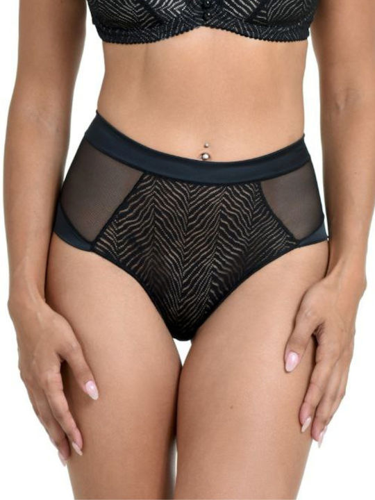 Damen Boxer mit Spitze Black