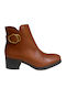 Wikers Leather Women's Ankle Boots Tabac Brown