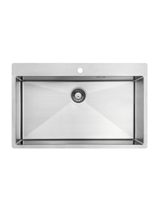Macart Star/10 N-100 Xl ΝΕ08063002 Drop-In Spüle Inox Satiniert B86xT51cm Silber