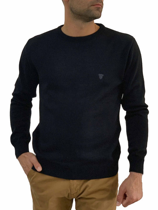 Darious Men's Long Sleeve Sweater BLACK