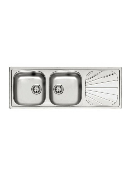 Reginox Ένθετος Νεροχύτης Inox Σατινέ Μ115xΠ43cm Ασημί