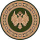 Isexan Round Church Carpet Orthodoxia Open Wings Green Ø60cm 01-40-1000