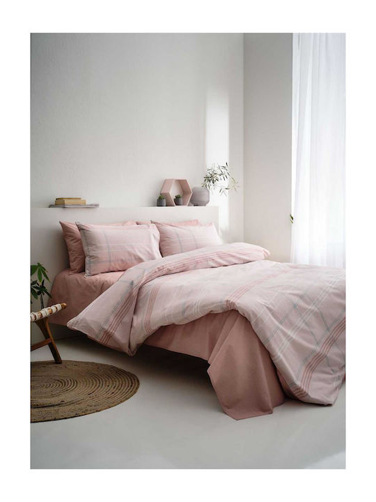 Vesta Home Σετ Παπλωματοθήκη Βαμβακερή Διπλή με 2 Μαξιλαροθήκες 200x240cm Valeria 2