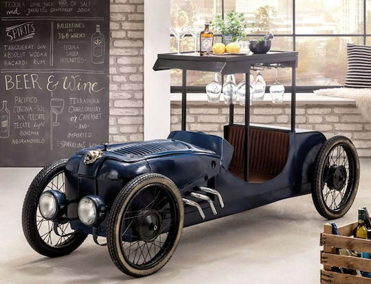 Metal Oldtimer Μπαρ Μπλε 230x67x120εκ. Metal Oldtimer Μπαρ Μπλε 230x67x120εκ.
