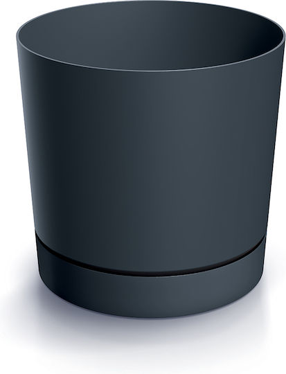 Prosperplast Jar Plastic Anthracite with Saucer 10.8x10.8x10.9cm.