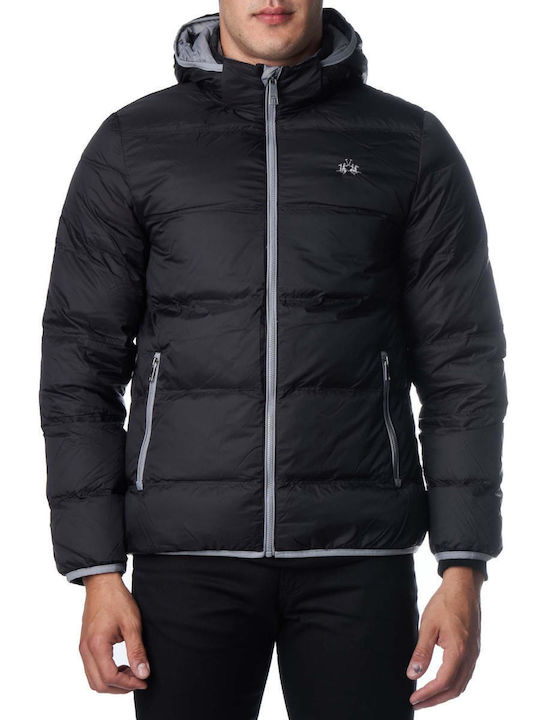 La Martina Men's Winter Puffer Jacket Black