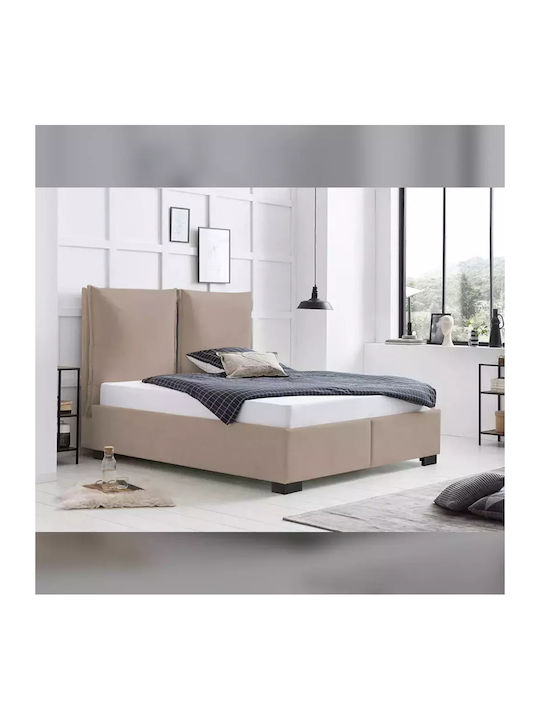 Chloe Κρεβάτι King Size Επενδυμένο με Ύφασμα Μπεζ για Στρώμα 180x200cm
