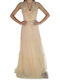 Sommer Maxi Damenkleid für Hochzeit - Taufe Space Beige