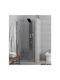 Karag S4 Divider de verandă Duș cu Cu balamale Ușă 90x185cm Sticlă transparentă