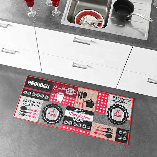 Kipper L-c Menu Anti-slip Rug Rectangular Gray