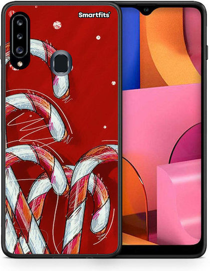 Smartfits Candy Cane Back Cover Multicolor (Galaxy A20s)