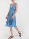 Summer Midi Dress Light Blue