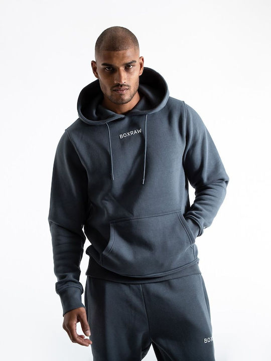 Boxraw Herren Sweatshirt mit Kapuze Charcoal