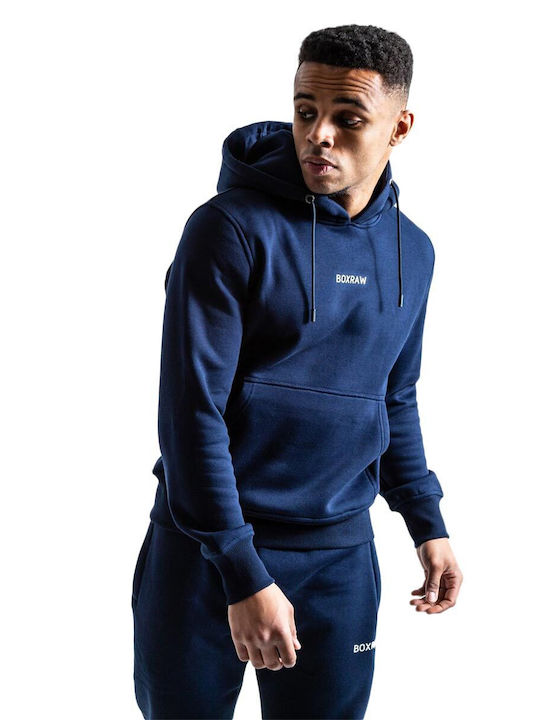 Boxraw Herren Sweatshirt mit Kapuze Navy