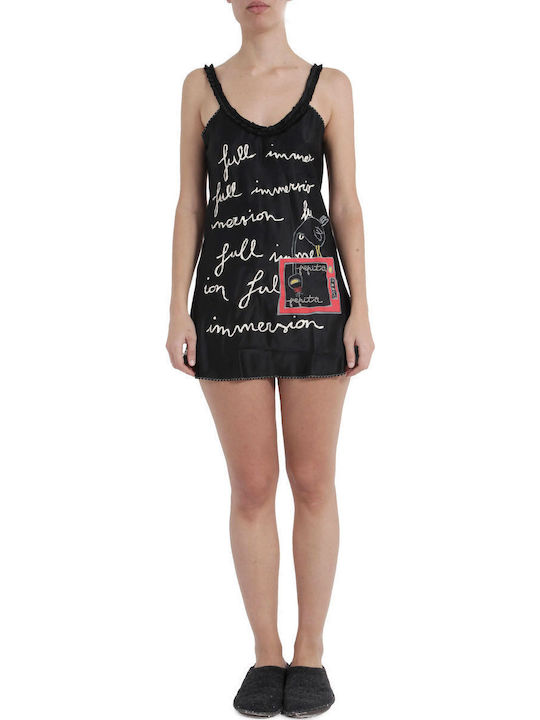 Pepita Winter Women's Nightdress Nero