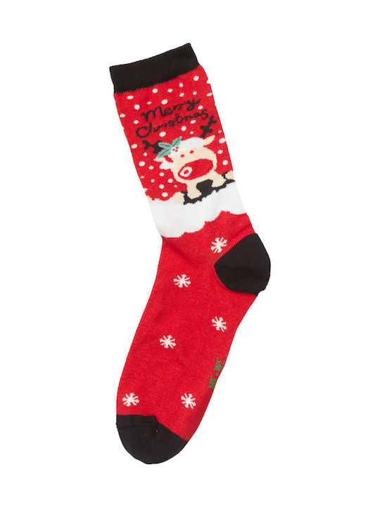 ME-WE Women's Christmas Socks Red