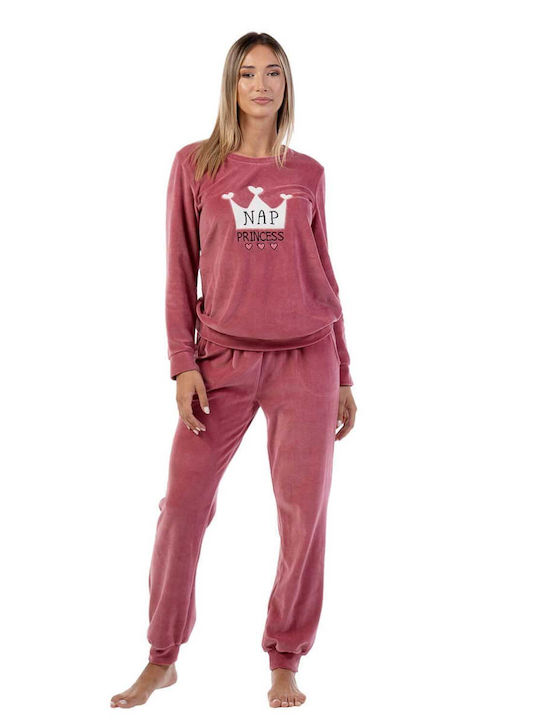 Secret Point Winter Damen Pyjama-Set Baumwolle ''''''