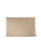 Zaros Teppich Rechteckig Synthetisch,Polyester/Cotton/Leather mit Fransen Beige