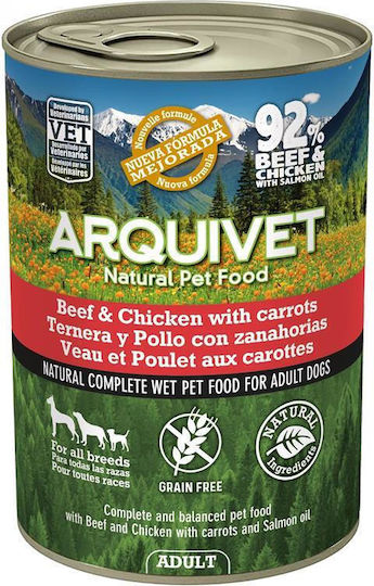 Arquivet Wet Food Dogs in Cans with Calf Grain-Free 400gr