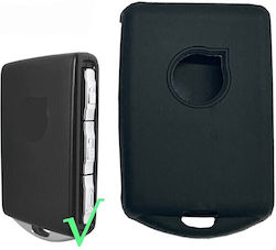 Silicone Car Key Cover Case with 3 Buttons for Volvo Black