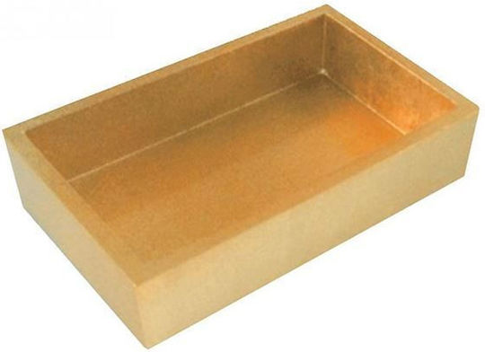 Caspari Wooden Gold Napkin Holder 22.5x14cm HG10