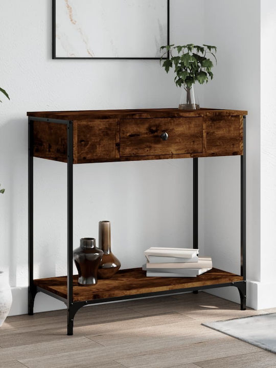 Console Table Wood & Metal Καπνιστή Δρυς L75xW3...