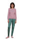 Noidinotte Set Winter Women's Pajamas Sapio Apple-Prasini