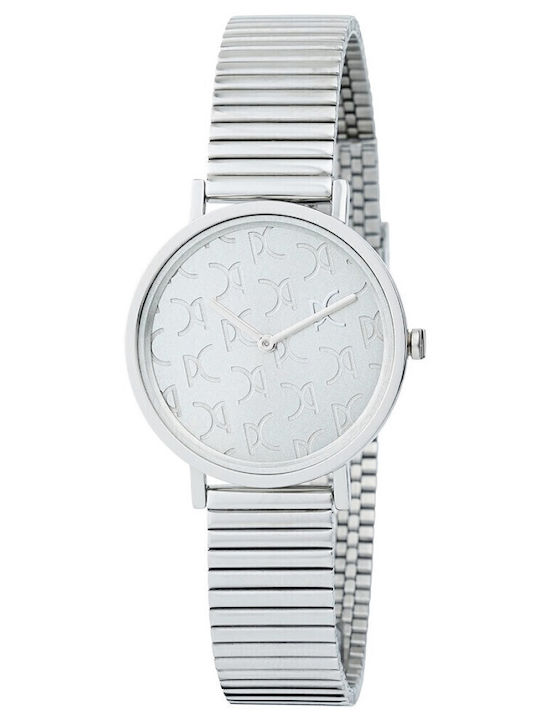 Pierre Cardin Belleville Monogram Women's Watch with Silver Metal Bracelet