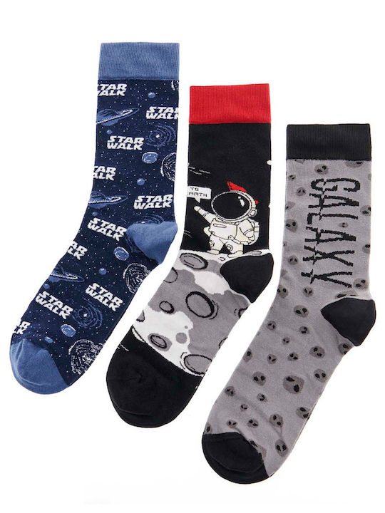 Walk Παιδικές Κάλτσες Galaxy Gift Box Πολύχρωμες 3 Ζευγάρια