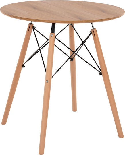 Minimal Rundes Küchentisch Holz 61x61cm HM0059.04