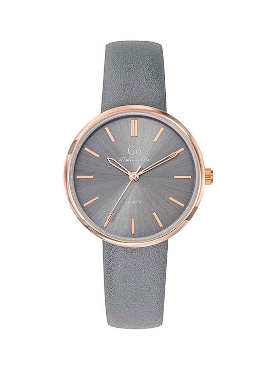 Gocomma Watch with Gray Leather Strap