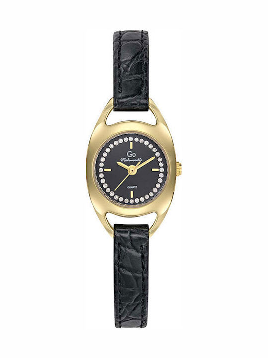 Gocomma Women's Watch with Black Leather Strap