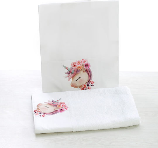 Bellissimo Set Christening Oilcloths Unicorn White 3 Pieces
