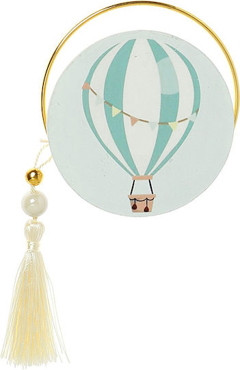 Christening Favor with Decorative Hot Air Balloon Made of Wood 24 Pieces A-1
