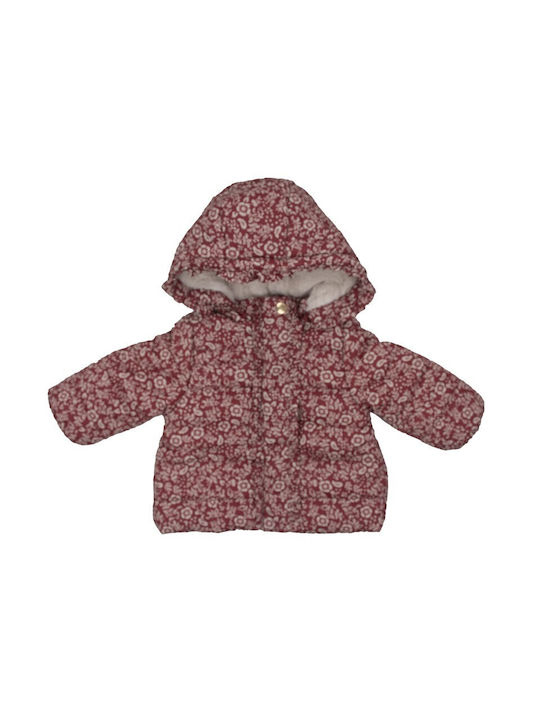 Zippy Kids Casual Jacket with Lining & Hood Burgundy