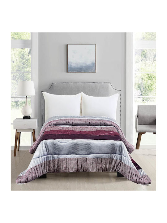 Homestyle Комбинирано одеяло Единично 160x220бр Rigoto Вино
