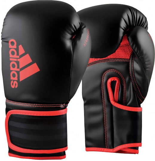 adidas Hybrid 80 Γάντια Πυγμαχίας από Συνθετικό Δέρμα για Αγώνα Μαύρα
