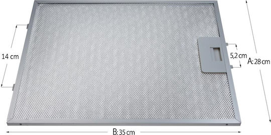 Метален Филтър За Абсорбатор Teka Db1-90 28 X 35 Cm