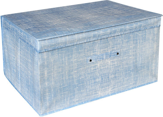 Keskor Stoff Aufbewahrungsbox mit Deckel Blau 60x40x30cm 1Stück